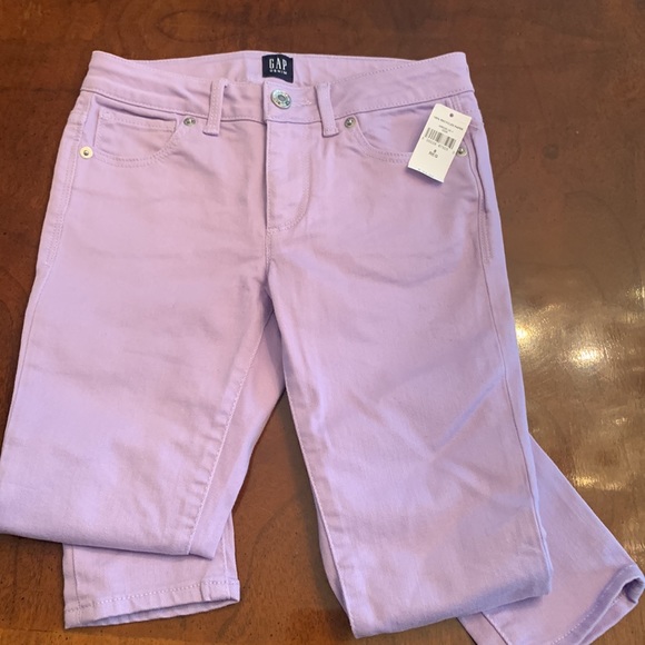 Girls Gap skinny jeans … size 8 regular lavender in color. NWT. - Picture 2 of 4